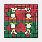 Schattige kerstpinguïns magneet (Voorkant)