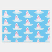 Schattige kerstpoffy Beren Snowflakes Inpakpapier Vel (Voorkant 3)