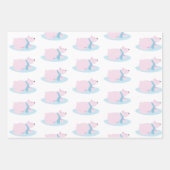 Schattige kerstpoffy Beren Snowflakes Inpakpapier Vel (Voorkant 2)