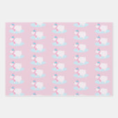 Schattige kerstpoffy Beren Snowflakes Inpakpapier Vel (Voorkant)