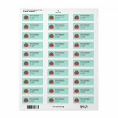 Schattige Kerstpudding Festive Etiket (Full Sheet)