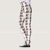 Schattige Kerstpuppy op Cadeaudoos Leggings (Links)
