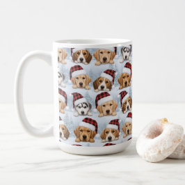 Schattige Kerstpuppy's Koffiemok