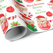 Schattige Kerstpuppy's voor Kinderen Cadeaupapier (Rol Hoek)