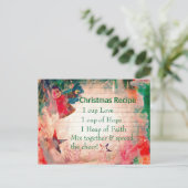 Schattige kerstrecept kerst Briefkaart (Staand voorkant)
