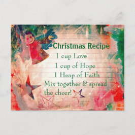 Schattige kerstrecept kerst Briefkaart