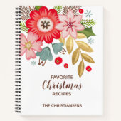Schattige kerstrecept Kookboek Keepsake Notitieboek (Voorkant)