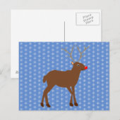 Schattige Kerstree met Rode Neus Briefkaart (Voorkant / Achterkant)