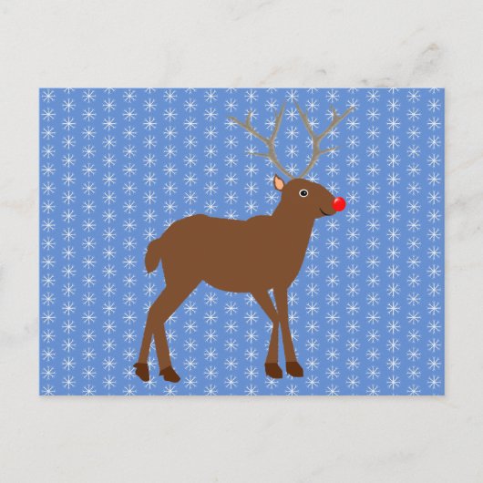 Schattige Kerstree met Rode Neus Briefkaart (Voorkant)