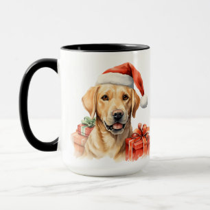 SCHATTIGE KERSTREKHOND GELE LABRADOR RETRIEVER MOK