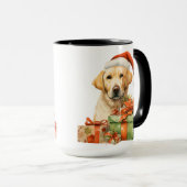 SCHATTIGE KERSTREKHOND GELE LABRADOR RETRIEVER MOK (Voorkant rechts)