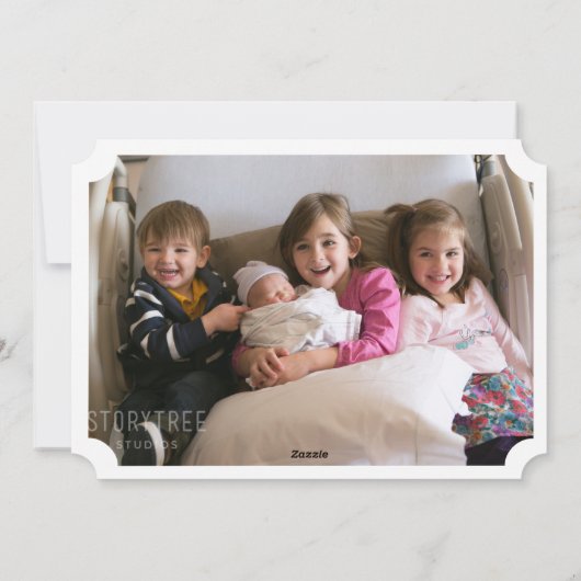 Schattige Kerstrendier Foto Kerst Kaart (Achterkant)