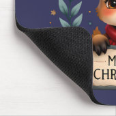 Schattige Kerstrendier met Holly en Teken Muismat (Hoek)