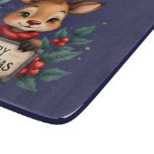 Schattige Kerstrendier met Holly en Teken Snijplank (Hoek)