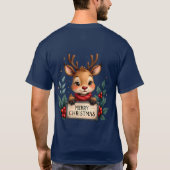 Schattige Kerstrendier met Holly en Teken T-shirt (Achterkant)