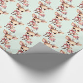 Schattige kerstrendier met kerstcadeaupatroon cadeaupapier (Hoek)