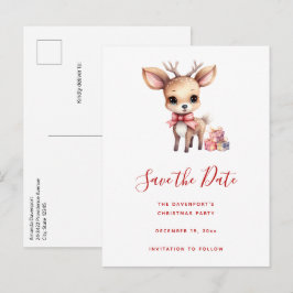 Schattige Kerstrendier met Vakantie Cadeaus Aankondigingskaart