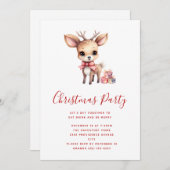 Schattige Kerstrendier met Vakantie Cadeaus Kaart (Voorkant / Achterkant)