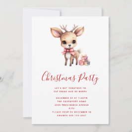 Schattige Kerstrendier met Vakantie Cadeaus Kaart