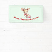 Schattige Kerstrendier met Vakantie Cadeaus Spandoek (Insitu)