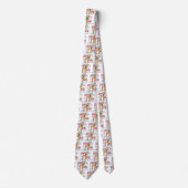 Schattige Kerstrendieren, Jingle Bells-sneeuwvlokk Stropdas (Voorkant)