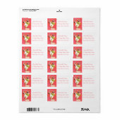 schattige kerstrendiereter etiket (Full Sheet)