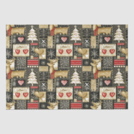 Schattige kerstrendierpatroon tissuepapier