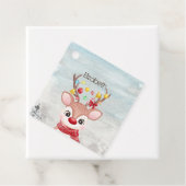 Schattige kerstrendierster bedankjes labels (In situ)