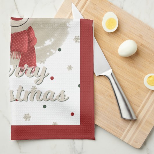 Schattige kerstrendierster theedoek (Quarter Fold)