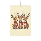 Schattige Kerstrendiertrio met gepleisterde sjaals Luchtverfrisser (Voorkant)