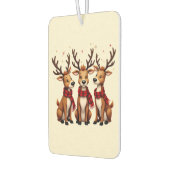 Schattige Kerstrendiertrio met gepleisterde sjaals Luchtverfrisser (Links)