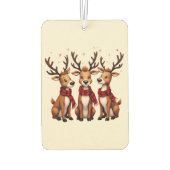 Schattige Kerstrendiertrio met gepleisterde sjaals Luchtverfrisser (Achterkant)