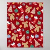 Schattige kerstrood poster (Voorkant)