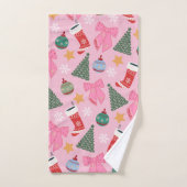 Schattige kerstroze bad handdoek (Handdoek)