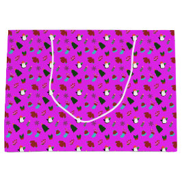 Schattige kerstroze groot cadeauzakje