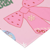 Schattige kerstroze korte tafelloper (Hoek)