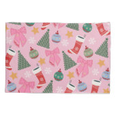 Schattige kerstroze kussensloop (Achterkant)