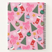 Schattige kerstroze notitieboek (Achterkant)
