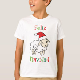 Schattige Kerstschaap – Feliz Navidad T-shirt