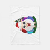Schattige Kerstschaap Knus Kerstfeest Winterboerde Fleece Deken (Voorkant)