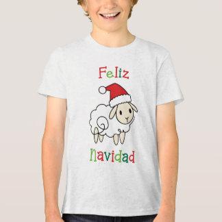 Schattige Kerstschapen – Feliz Navidad Tri-Blend Shirt