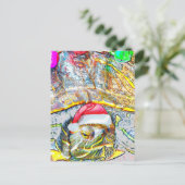 Schattige Kerstschildpad Briefkaart (Staand voorkant)