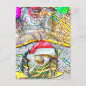 Schattige Kerstschildpad Briefkaart (Voorkant)