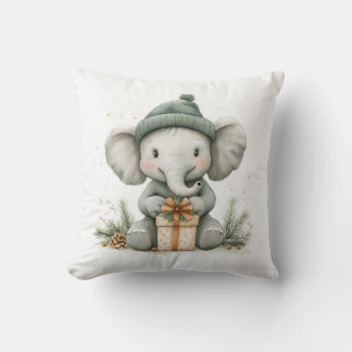Schattige Kerstserie Baby Elephant Kussen