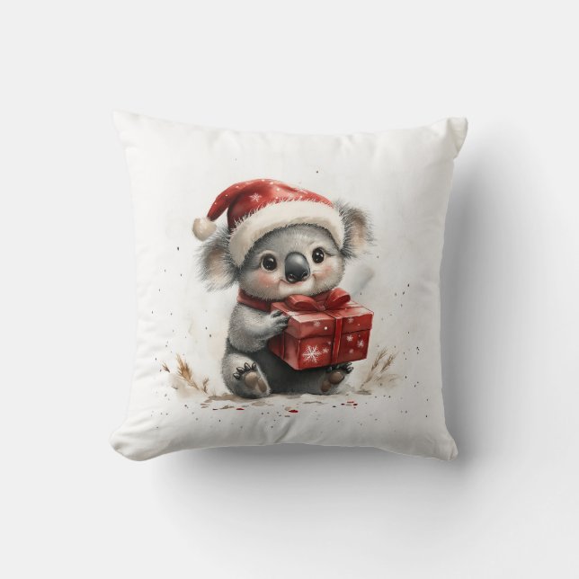 Schattige Kerstserie Baby Koala Kussen (Voorkant)