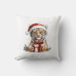 Schattige Kerstserie Baby Tiger Kussen