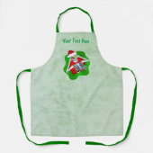 Schattige kerstskelet Ornament Eyes in Splatter Schort (Voorkant)