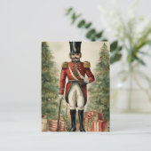 Schattige kerstsoldaat briefkaart (Staand voorkant)