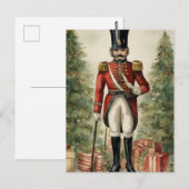 Schattige kerstsoldaat briefkaart (Voorkant / Achterkant)