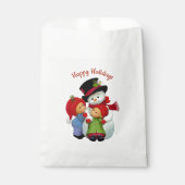 Schattige kerstspeelgoed met mevrouw Snowman Bag Bedankzakje (Voorkant)